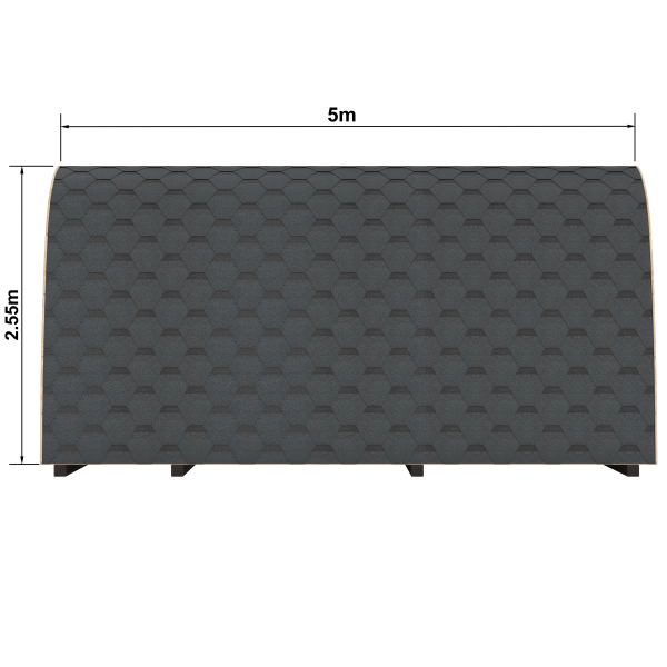 Fasssauna / Gartensauna / Banja / Viking 5,0 m mit Balkon und Vorraum